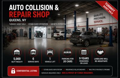 Premier Auto Collision & Repair Center | Turnkey Operation | Established Reputation | Growth Opportunity
